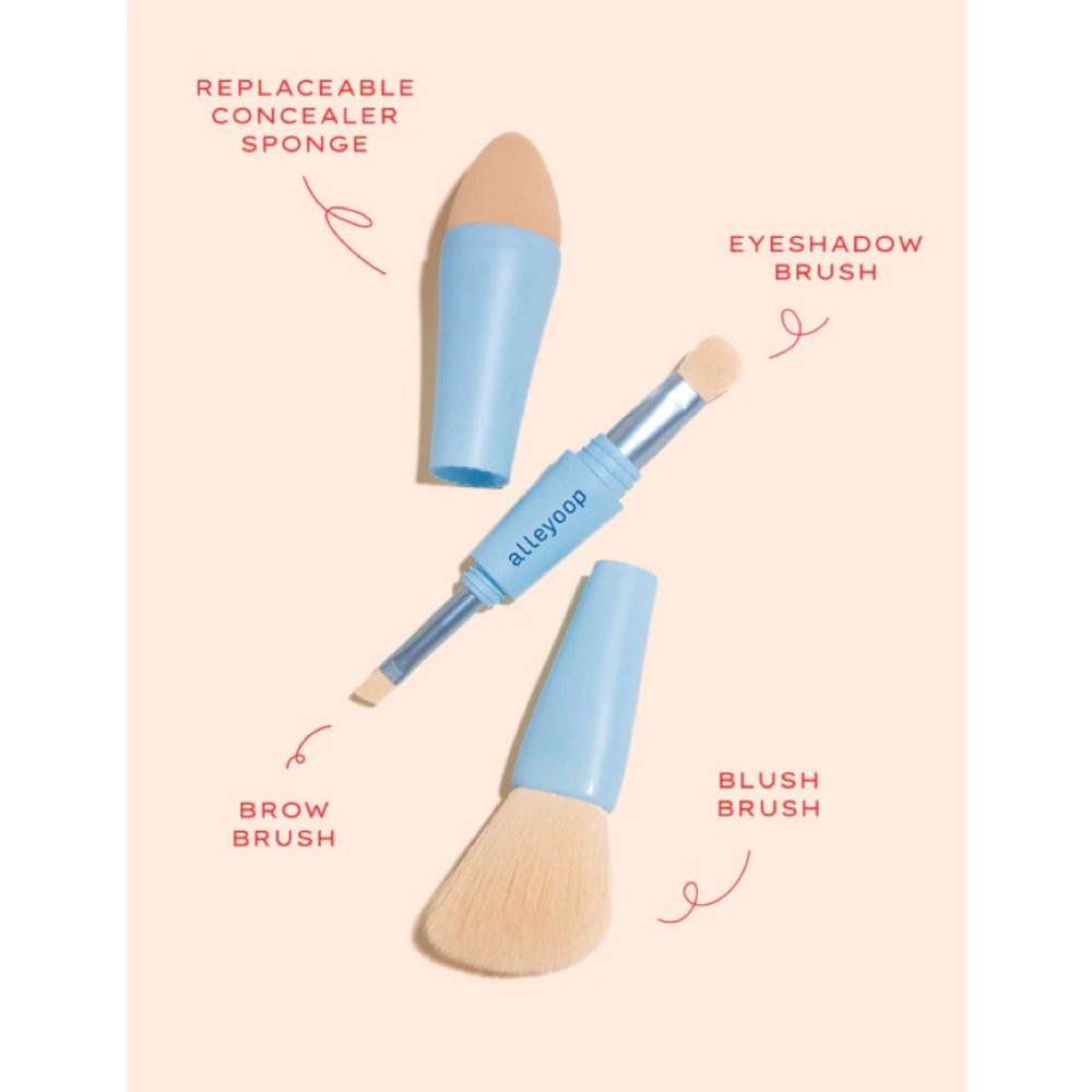 NIB ALLEYOOP Multitasker 4-in-1 Makeup Brush